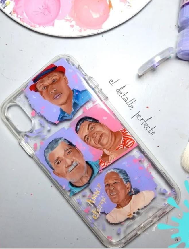 Funda de telefono pintada a mano